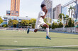 © Jovo Jovanovic/Stocksy - Rugby player jumping during drills