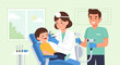 © adinda - Dentist examining child's teeth with dental tools in a bright, modern clinic