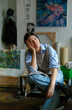 © Anna Artemenko/Stocksy - portrait of a female artist in her studio