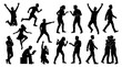 © Imsuniyah - Black  White Silhouettes of Diverse People Poses, Business and Lifestyle
