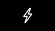 © andriebj - Minimalist white lightning bolt icon on black background