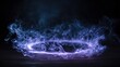 © Popelniushka - Dramatic outward-spreading smoke burst with a hollow center against a dark, moody background