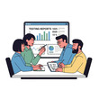 © Tika - Business people discussing reports together.