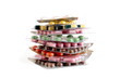 ©  DENIS   - On a white background lies a pile of blisters with medicine tablets.