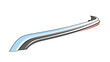 © Earlene - Shiny chrome front or rear car bumper part for automotive repair and vehicle maintenance displayed on a plain white background.