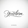 © Motion Background  - Yourshorm Elegant Black Cursive Calligraphy Text.