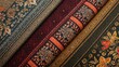 © LimeSky - Detailed view of early 1900s Indonesian batik sarongs, crafted by hand using canting and hot wax in traditional Javanese style.