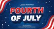 © MSTHIRAMONY - Fourth of july 3d editable text effect with patriotic stars and stripes design on a blue background