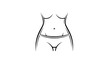 © Md - Female waist icon weight loss fitness outline vector illustration