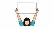 © hama - Person holding blank sign for text, message, or announcement