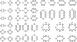 © PrimePixel Co - Architectural plan view vector table and chair CAD block set, dining and meeting layouts round square rectangular tables seating arrangements for floor plan and space planning design