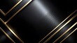 © Tanzila - Luxury black carbon fiber background, elegant dark geometric texture with gold metallic lines, premium corporate backdrop for high-end branding