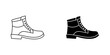 © tuli - brisk boots icon on white background, editable stroke svg 10