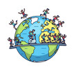 © Buka - Diverse people engaged in various sports activities around the globe.