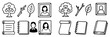 © Валерий Тодаренко - Genealogy icons with family tree portrait book outline