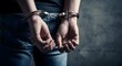 © suraiya - Hands Bound In Restraints Symbolizing Arrest And Justice System Concepts