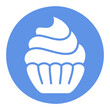 © nasik - Delicious Cupcake with Cream Topping Glyph Icon