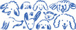 © Nill - Child's handprint art blue prints of animals and floral designs
