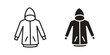 © rocky - Hoodie icon in line design. editable stroke icon vector. EPS10