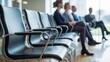 © Viktoryia - row of empty black leather chairs in modern office waiting room with blurred business candidates sitting in background, vacancy concept, concept of recruitment, job interview, hiring