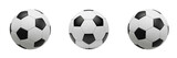 Set and collection of soccer ball isolated on white transparent png background