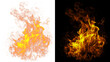 © Jhon - Fire Blame Png Set of burning fires of flames and sparks on transparent background. For use on light backgrounds. Fire isolated on transparent background overlays of open flames and fire in various Pn