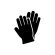 © Nupur Aktar - Black glove icon for hand protection