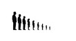 © Taha - business people shrinking in line graph