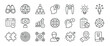 © Abbasy  Kautsar - Core values thin line icons. For website marketing design, logo, app, template, ui, etc. Vector illustration