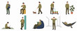© Khusnul - Modern Flat Illustration of Man in Various Activities and Poses Lifestyle