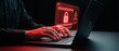 © MDzARTPRO - Cybersecurity breach prevention digital workspace visual guide dark environment close-up view importance of data security in today's technology landscape