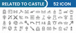 © Rakib - Castle Icon Pack – Medieval Fortress, Palace, Kingdom, Architecture Vector Icons