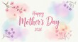 © ZHMPRO - Happy mothers day 2026 greeting card with watercolor floral design