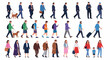 © Stephen - Diverse group of people in various activities like walking, commuting, and traveling, showcasing a range of ages and styles