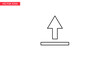 © gudangPIXEL - Simple black outline of an upward arrow on a horizontal line