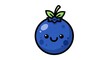 © Eox - Smiling Blueberry Cartoon Fruit Illustration.