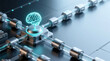 © Zucide - Futuristic AI-powered Data Pipeline Architecture visualization, depicting intelligent system with automated data processing flow for advanced analytics and cloud computing