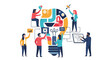 © dedek - Creative Business Team Collaborating on Innovation and Strategy for Big Idea Concept Illustration