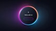 © Lumos Studio - A futuristic AI interface with a glowing neon circle on a dark background