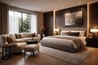 © TheWaterMeloonProjec - Stylish bedroom space with a soft armchair sofa and king size bed