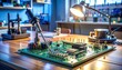 © Zaini - Close‑up of electronics workbench with soldering iron, breadboard circuit, and tools, symbolizing prototyping, experimentation, and technical precision.
