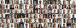 © fizkes - Variety for global harmony. Collage combining portraits happy people from diverse ethnic backgrounds age genders professions. Life medical insurance company database. Wide panorama for website banner