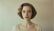 © Mind Depth Graphix - Cinematic headshot portrait of a young woman with short wavy hair in vintage style.