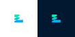 © Eunois - Modern abstract digital letter L or E logo design with a vibrant green to blue gradient, representing innovation, technology, and progressive solutions for various businesses