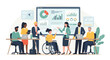 © Ahmad - Diverse team collaborating in office.