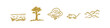 © liubomir118809 - Gold hand-drawn icons depicting nature elements and small creatures