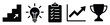 © Maestro - Business progress journey icons including idea generation planning growth and achievement for motivational success concepts