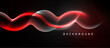© antishock - Abstract dynamic waves, red glow, dark background. Modern design element, smooth curves, visual texture. Simple text label present.