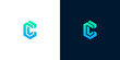 © anello - Sleek geometric letter C logo in a vibrant blue-green gradient, embodying modern digital innovation. This icon represents technology and strong corporate identity, ideal for professional branding