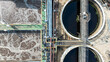 © Kalyakan - Sewage treatment plant, Water treatment plant from industry factory, Wastewater treatment plants, Water supply water recycling plant for reuse, Aerial view.
